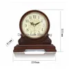 Desk Table Clocks European Solid Wooden Clock Vintage Home Decoration Watch Living Room Office Wood Gift Drop Delivery Garden Decor Dhljl