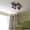 Plafonniers modernes créatifs dessin animé avion garçons chambre E27 lampes LED maternelle enfant lumière