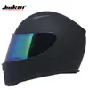 Casques de moto Jiekai Vente Hommes Casque Femmes Full Face Chaud Hiver Moto Moto Scooter Moto