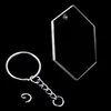 11 stijlen Sublimatie Key Chain Acryl Hangers Twee Keychain met Tassel Pendant Keyring DIY