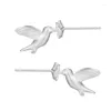 Boucles d'oreilles pendantes S925 en argent Sterling mode et Simple mignon oiseau goujon pour les femmes fête de mariage romantique luxe bijoux cadeau