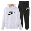 Casual tracksuit Men Sportswear sets heren kleding 2 stuks sets sweatshirt zweetbroek uit het kader van mannelijk merk logo print