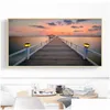 Paintings Natural Landscape Poster Sky Sea Sunrise Painting Printed On Canvas Home Decor Wall Art Pictures For Living Room Drop De2056260