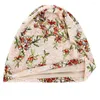 Ethnic Clothing Muslim Hijab Hat Turban Flower Print Chemo Cap Women Bonnet Spring Autumn Breathable Riding Headwear Head Scarf Wrap