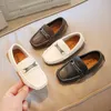 Children Shoes Peas Boy Small PU British Wind leather Child loafers Soft bottom Sneakers toddler Casual shoes 3 Color Choose