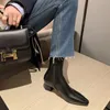 ブーツ王のすべての秋/冬のファッションポイントミッドヒールスキニーストレッチフランスの女性用シングルブーツ