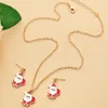 Серьги для ожерелья набора рождественских украшений Zoshi для девочек Симпатичные подвесные сети Санта -Клаус 2023 год.