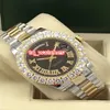 Black Dial Men's Watches Luksusowy butik butikowy zestaw Diamond Watch Global Popularny automatyczny zegarek mechaniczny190p