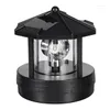 Dekoracja imprezowa Led Solar Lighthouse 360-stopniowa obrotowa wodoodporna wodoodporna Lekka Lekka Outdoor Street 11 10 11cm Domowy wystrój gospodarstwa domowego