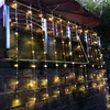 Nachtlichter LED 3X3M 320LED Wasserfall Vorhang Eiszapfen Lichterkette Outdoor Meteorschauer Regen Girlande Hochzeit Party Hintergrund