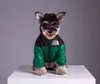 犬のフェイスダウンジャケットウィンタードッグアパレルラグジュアリー厚い暖かい犬の服シュナウザーフレンチブルドッグデザイナーペット服レッド2xl A1486