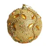 Christmas Decorations 2022 1pc 8cm Balls Tree Home Rhinestone Glitter Xmas For Gift Ball #4