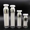 30g/50g Cosmetics Cream Jar Bottles Empty Makeup Container 15ML/30ML/50ML/100ML White Empty Acrylic Emulsion Essence Vacuum Pump Packing Bottle