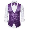 Men's Vests Mens Single Breasted Vest Waistcoat 2022 Brand Shiny Gold Sequins Men Party Wedding Nightclub Gilet Costume Homme
