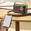 رجعية بلوتوث مكبر صوت جميلة هدية مشغل الموسيقى الكلاسيكية Soundbox Stereo محمولة الديكور Mini مكبرات الصوت