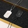 Подвесные ожерелья из нержавеющей стали Библейский стих Cross Dog Tag Dog-Tag Ожерелье для мужчин армейские ящики для мальчиков христианские молитвы KPM149