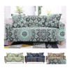 Stol täcker Mandala Bohemian soffa er Sectional Sliper 2/3 -sits soffan Elastisk stretchfåtölj för vardagsrumsleveranshem Otngu