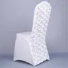 Couvre-chaises Couvre-chaises Spandex Rose Flower Design Anti-Dirty Dining for Wedding Banquet El Decoration Stretch Cover