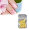 Decorações de arte da unha 500pcs/pacote adesivo de metal rebites da forma de manicure não gota de manicure lantejoulas para unhas femininas accesorios decoração