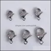 Clasps Hooks 20pcs/Lot Lobster من الفولاذ المقاوم للصدأ لصالح المجوهرات صنع سوار القلادة العثور على موصلات نهاية الملحقات 1379 Q2 Dro OTVQ1