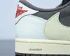 Jumpman 1S Low OG TS Mens 농구화 Reverse Mocha 화이트 브라운 베이지 카키 대학 야외 스니커즈 원본 포함