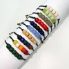 Link bransoletki bohemia vintage etniczne kolorowe cylindryczna kryształowa bransoletka biżuteria mody dla kobiet mężczyzn geometrycznych ręcznie robion