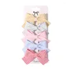 Accessoires de cheveux DXAD 5pcs Pins Flower Bow Clips Barrettes Fashion Head Snap pour les bébés nés filles animaux de compagnie