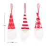 Décorations de Noël 3 pièces Gnome sans visage poupée ornement arbre de Noël suspendu figurine elfe pendentif pour 2022 année joyeux décor