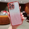 Paper Bling Glitter Gradient Metallic Phone Cases For Iphone 15 14 Pro Max 13 12 11 XR XS X 8 7 Plus Camera Lens Protectors Fine Hole Shinny Sparkle Plating Soft TPU Cover