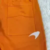 Men's Shorts High Street Loose Embroidery Shorts Men Women 1 1 Tags 100% Cotton Good Quality Long Drawstring Orange Breeches G221214