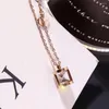 Pendant Necklaces Hourglass Korean Personality Titanium Steel Rose Gold Necklace Female Tide Simple Temperament Clavicle Chain