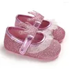 Första vandrare Fashion Born Baby Shoes Non-Slip Princess Mary Jane For Girls Elegant Breathable Leisure Walking Prewalker 0-18m