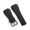 H￶gkvalitativ gummiband f￶r BR BR01 BR01-92 01-92 Titta p￥ armband Rem Byt ut reparation Fix Accessory Watchmaker Buckle Clasp234p