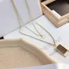 20 Style Lüks Tasarımcı Kolye Kolye 18K Altın Kaplama Paslanmaz Çelik Sivan Deri Mektup Kadınlar İçin Düğün Takı Hediyesi