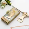 100PCS Gold Crown Bottle Openers Favors Giveaways Anniversary Birthday Gifts Wedding-Favors Bridal Shower Beer Opener SN540