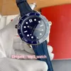 Men watch automatic mechanical waterproof large dial blue rubber stainless steel Top-grade ceramic watches2941