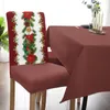 Fodere per sedie Fiore di Natale Berry Bell Regalo da pranzo Cover 4/6 / 8PCS Custodia con fodera elastica in spandex per la camera da letto di nozze