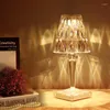 Lampes de table LED moderne E27 Crystal pour chambre salon Bureau de chevet lampe Diamond Creative Atmosphère Luxury Indoor Linghting