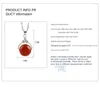 Colares pendentes geração de gordura colar de contas de cristal rosa vermelho natural