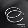 Boucles d'oreilles créoles en gros bijoux à la mode en argent Sterling 925 6 MM cercle lisse boucle d'oreille ronde pour les femmes cadeau