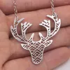 Colares pendentes mulheres aço inoxidável jóias de aço de charme de cervo colar de animais mais vendidos aceita grow yp6436