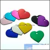 Dog Tag Id Card Wholesale 100Pcs Heart Love Personalized Cat Pet Id Tags Customized Engraving Name Phone No. For Tag Accessories Dro Otkou