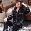 Hemkl￤der Lady 2st Sleep Surs Pyjamas 2022 Summer Pyjamas Suit Casual Nightgown Sexig intim underkl￤der Sleepwear Silky Wear