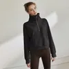 LL Donna Autunno Collo alto Giacca da palestra Felpa Tuta da yoga Felpe con cappuccio da donna Sport Cappotto da palestra Mezza cerniera Pullover Colletto alla coreana Corto St305G