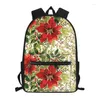 Backpack Brand Design Women Poinsettia Flower Causal Female School Bagpack For Teenage Girls Bookbag Ladies Travel Bags