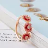 NOUVEAU Rose Marguerite Fleur Trio Bague Or Rose 18K avec Boîte D'origine pour Pandora Authentique En Argent Sterling De Noce Bijoux Pour Femmes Petite Amie Cadeau Anneaux