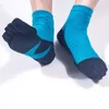 Мужские носки мужчины пять носок спортивные дышащие пот впитывающий хлопок для бега на велосипедные ушные устойчивые устойчивые