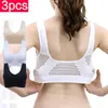 Bras 3 Pcs Mesh Push Up Bra Wireless Sexy Woman For Women Top Female Bralette Seamless Bh Brasier Unwired Large Size Sports