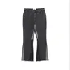 بنطلون جينز للرجال Lawfoo2022 ربيع وصيفًا في البلدان الأصلية Tide Hip Hop Rock Stitching Women's Women's Pant