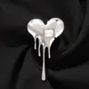Cute Lava Heart Brooch Women Men Heart Brooches Suit Lapel Pin Gift for Love Couple